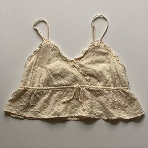 Women's‎ Babydoll Crop Top L Coquette Y2K Fairy Soft Girl Layering Dainty